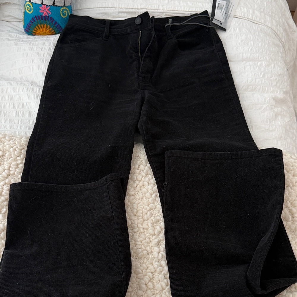 Nili lotan black cord jeans